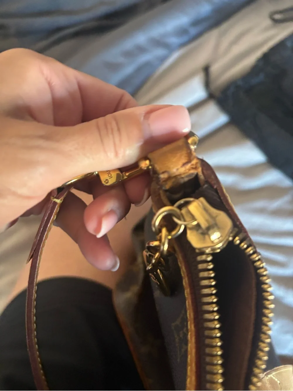 Louis Vuitton Monogram Palermo PM Tote with Vachetta Leather Trim and Strap